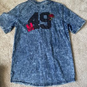 Denim Rose Skull Shirt